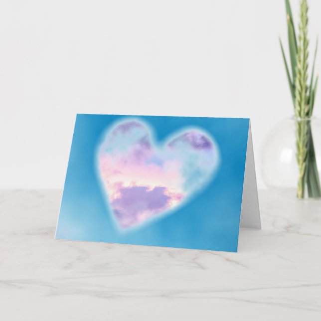 HEART CLOUD Folded Greeting Card (Front)