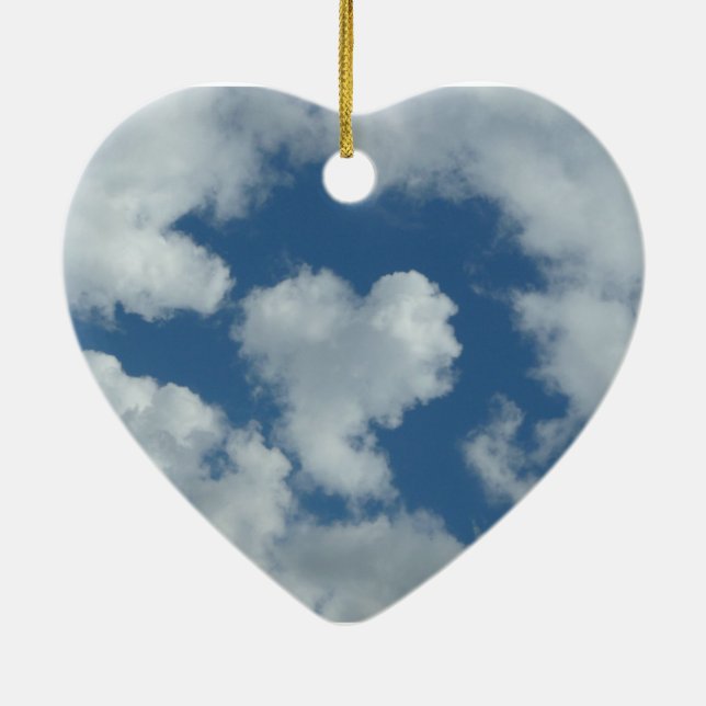 Heart Cloud Heart Ornament (Back)