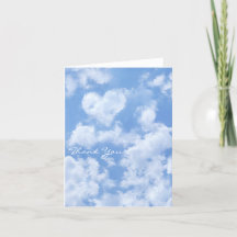 Heart Cloud Sky Cute Modern Blue Custom Wedding
