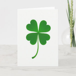 Heart Clover Good Luck Card