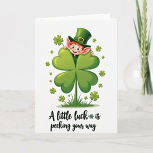 Heart Clover Luck Scene Card
