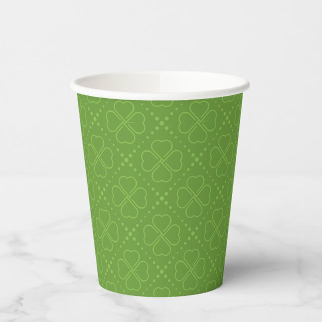 Heart Clover Pattern Paper Cups (Left)