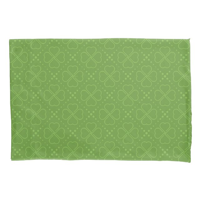 Heart Clover Pattern Pillowcase (Front-Left)
