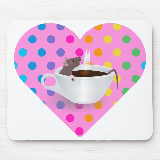 heart coffee mouse mat (Front)