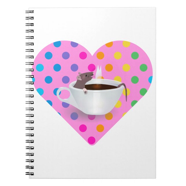 heart coffee mouse notebook (Front)