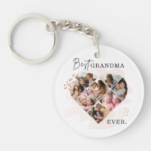 Heart Collage Key Ring