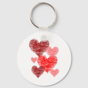 Heart Collage Key Ring