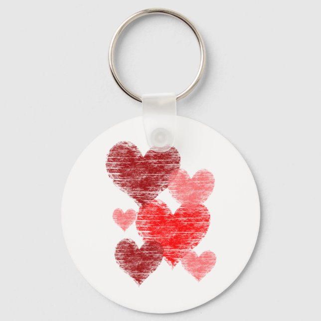Heart Collage Key Ring (Front)