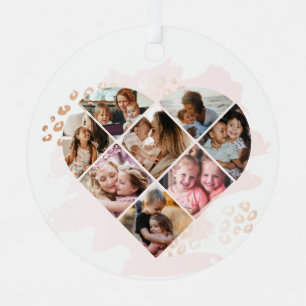 Heart Collage Metal Tree Decoration