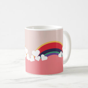 Heart colored bunt Rainbow Color rainbow Coffee Mug