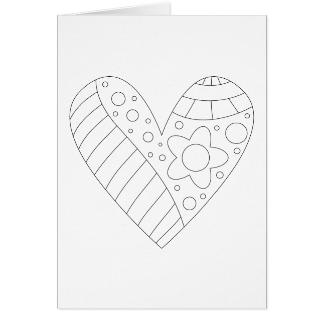 Heart Colouring Design (Front)