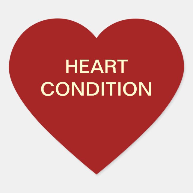 Heart Condition Medical Chart Labels (Front)