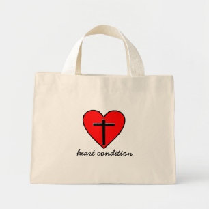 heart condition mini tote bag