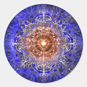 Heart Constellation Classic Round Sticker