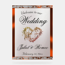 Heart, Copper Ribbon & Sparkle Welcome