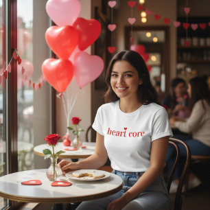 Heart Core Minimalist Couple Love Tri-Blend Shirt