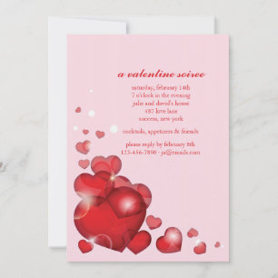 Heart Corner Valentine's Day Invitation