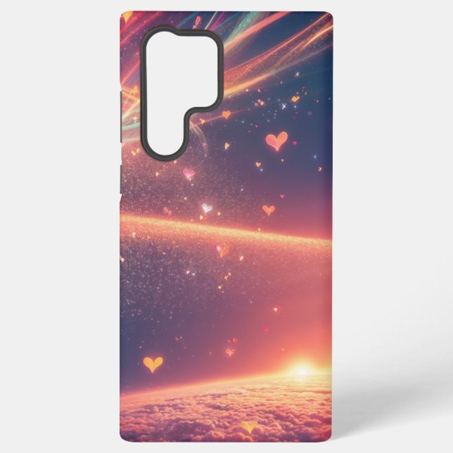 Heart Cosmic Aurora Fantasy Phone Case (Back)
