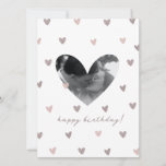 Heart Couple Photo Happy Birthday Greeting Card<br><div class="desc">Heart Couple Photo Happy Birthday Greeting Card. Greet your loved ones with this cute heart photo card,  with little cute hearts. You can customise the photo and text as well. Visit my store for more :)</div>