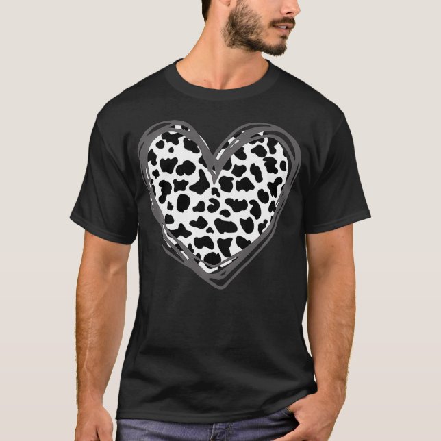 Heart Cow Pattern for Cow Lover Pullover  (Front)