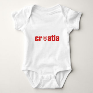 Heart Croatia Baby Bodysuit