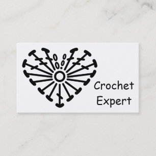 Heart Crochet Chart Pattern Business Card