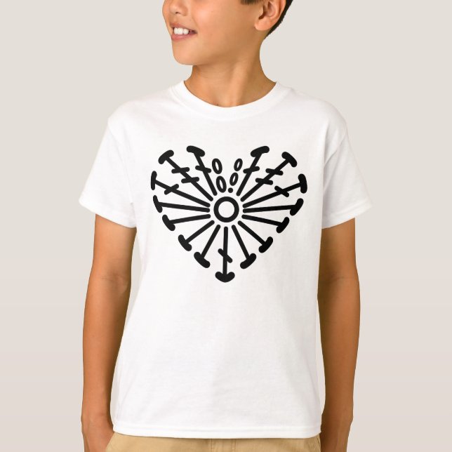 Heart Crochet Chart Pattern T-Shirt (Front)