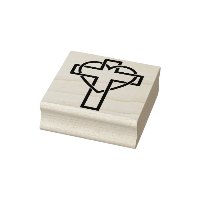 heart cross art stamp (Stamp)