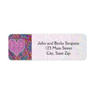 Heart Cross Pattern in Pink