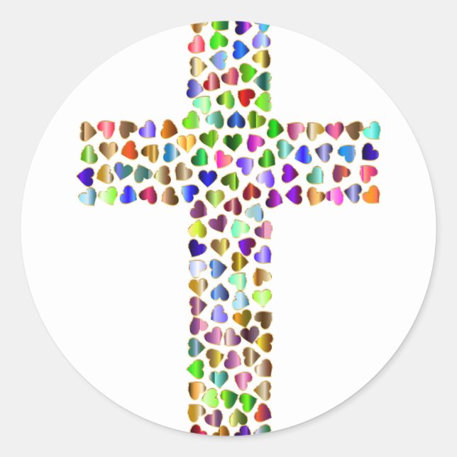 Heart Cross Sticker (Front)
