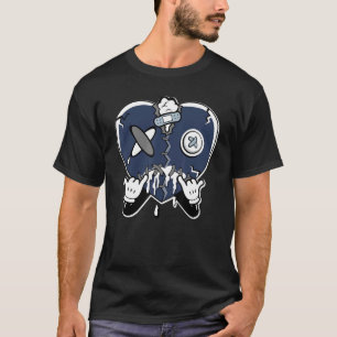 Heart Crying  Midnight Navy 6s Matching T-Shirt