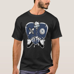 Heart Crying  Midnight Navy 6s Matching T-Shirt
