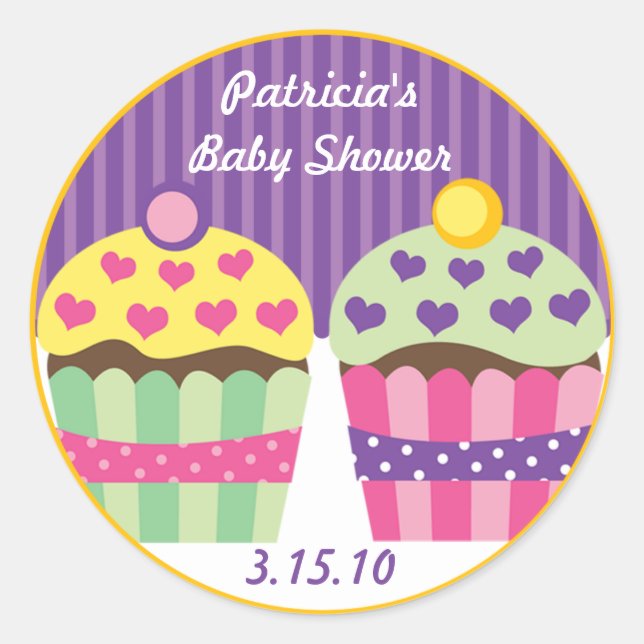 Heart Cupcakes Label (Front)