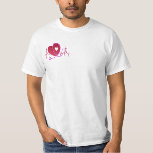 Heart Curve With Medical Stethoscope 3 T-Shirt