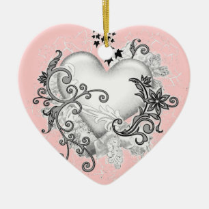 Heart (customisable) ceramic tree decoration