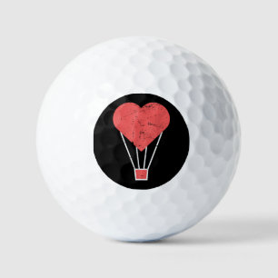 Heart Cute Hot Air Balloon Golf Balls