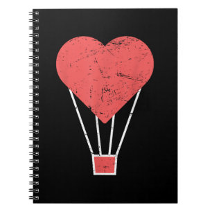 Heart Cute Hot Air Balloon Notebook