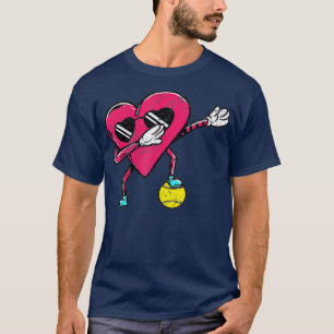 Heart Dab Dance Sunglasses Boys Valentines Day Ten T-Shirt