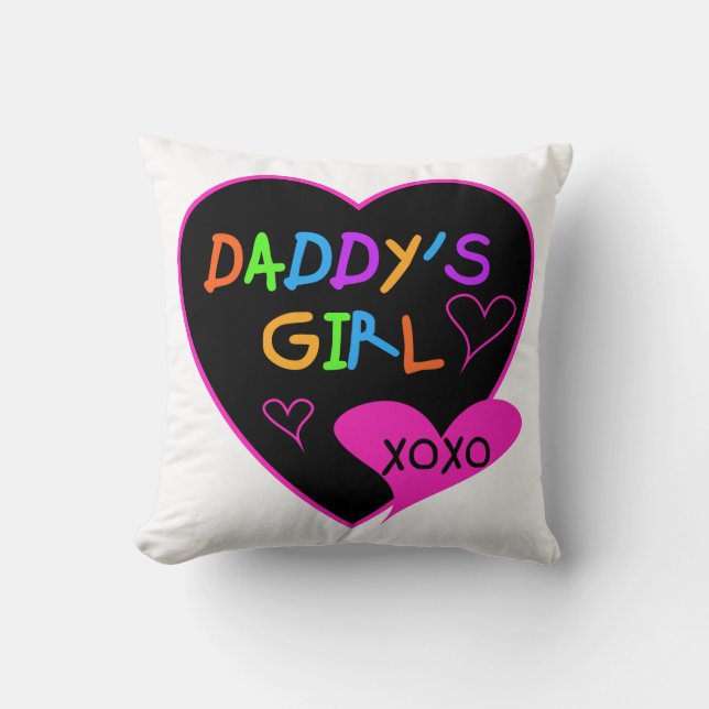 Heart Daddy's Girl T Shirts and Gifts Cushion (Front)