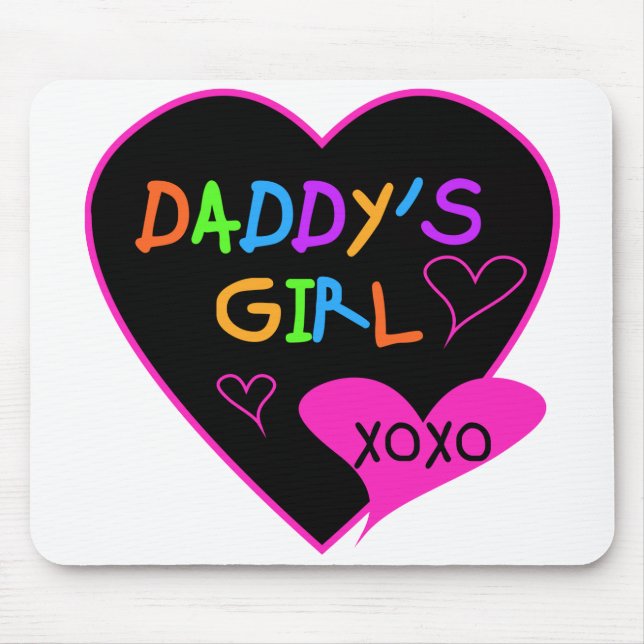 Heart Daddy's Girl T Shirts and Gifts Mouse Mat (Front)