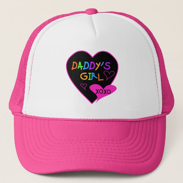 Heart Daddy's Girl T Shirts and Gifts Trucker Hat (Front)