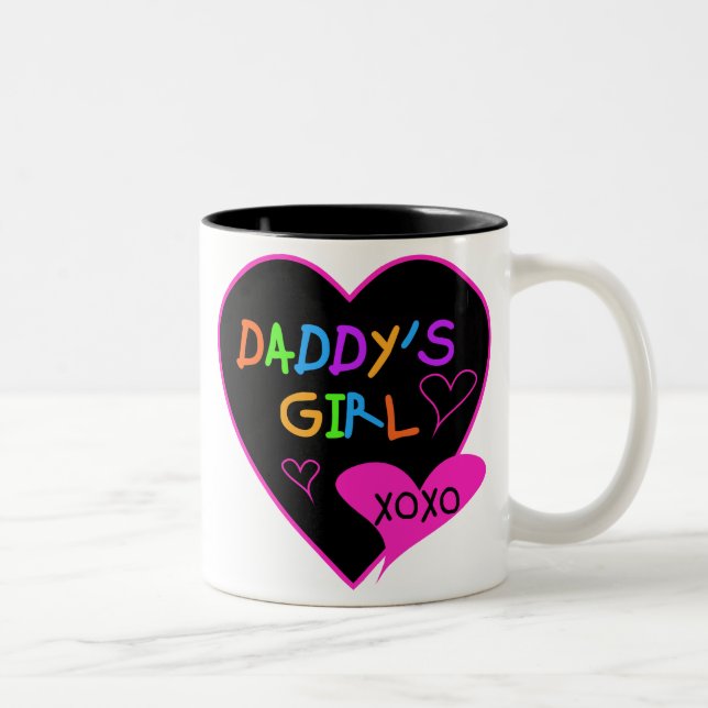 Heart Daddy's Girl T Shirts and Gifts Two-Tone Coffee Mug (Right)