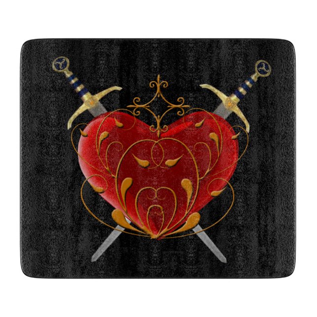 Heart & Daggers Cutting Board (Front)