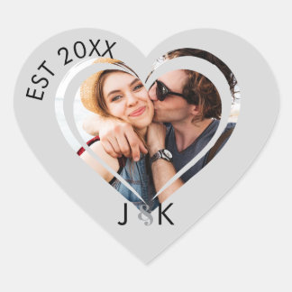 Heart Dating Couple Girlfriend Boyfriend Photo Heart Sticker