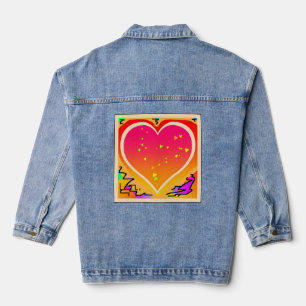 Heart denim jacket