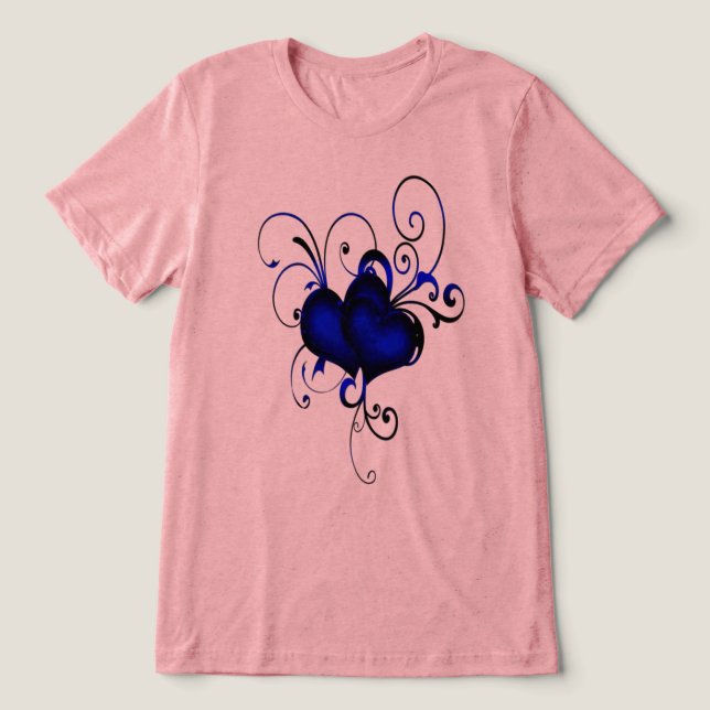 Heart design Art for fashion Tri-Blend Shirt (Design Front)
