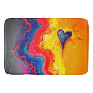 Heart Design Bath Mat