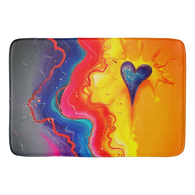 Heart Design Bath Mat (Front)
