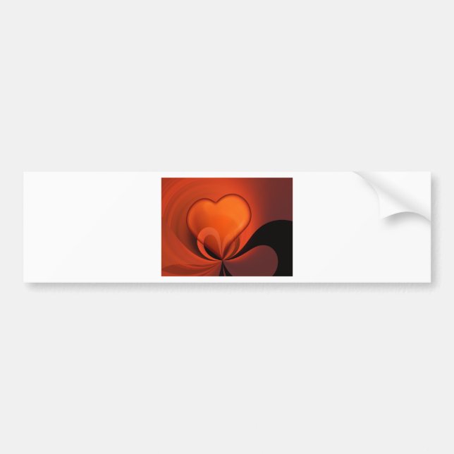 Heart Design Bumper Sticker (Front)