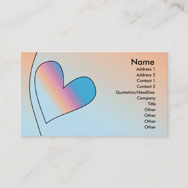 Heart Design Business Card (Front)